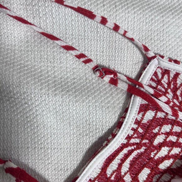 H&M Red and White Leaf Print Smocked Sundress – Size XS – NEVER WORN - Picture 5 of 5